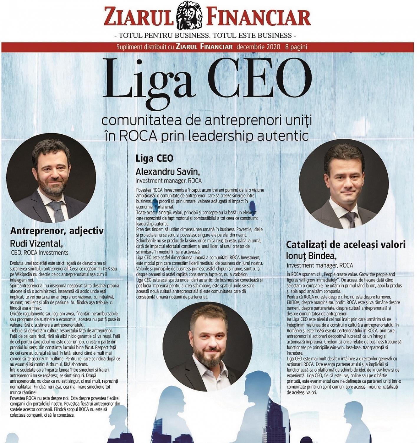 Liga CEO, Rudi vizental, alex savin, ionut bindea