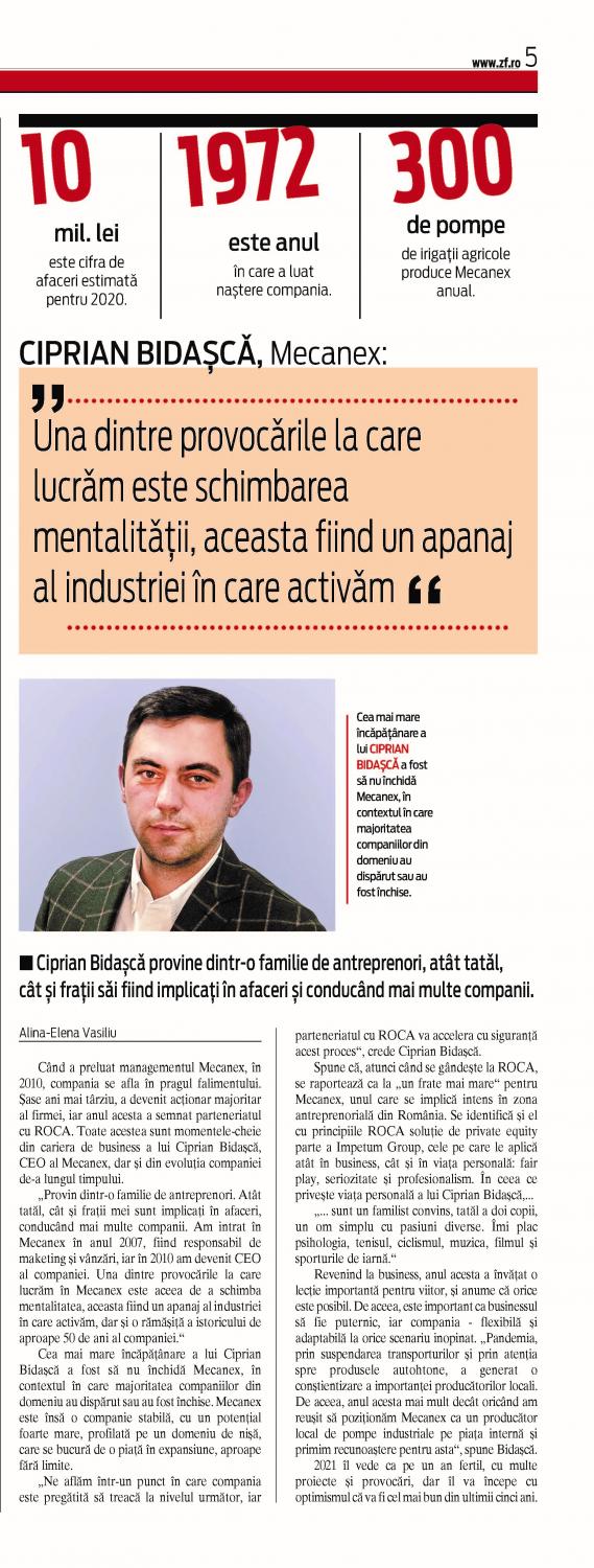 Ciprian Bidasca, CEO Mecanex